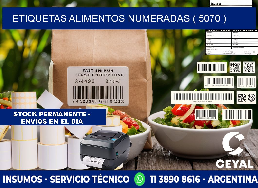 etiquetas alimentos numeradas ( 5070 )