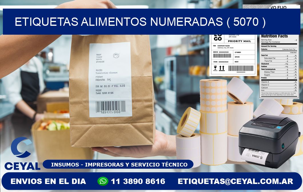 etiquetas alimentos numeradas ( 5070 )