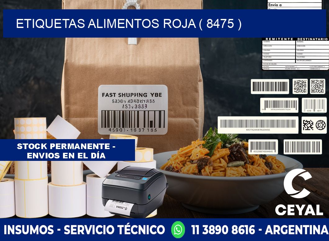etiquetas alimentos roja ( 8475 )
