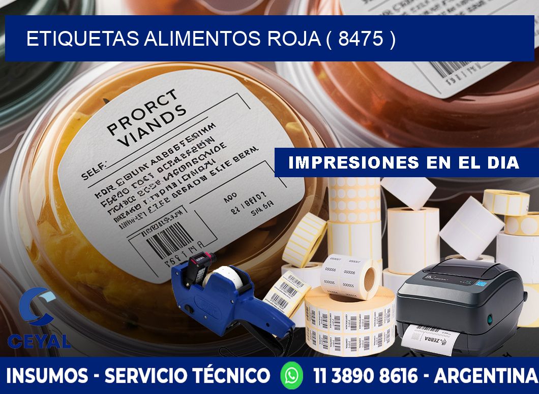 etiquetas alimentos roja ( 8475 )