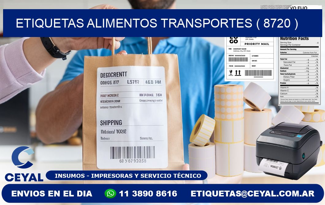 etiquetas alimentos transportes ( 8720 )