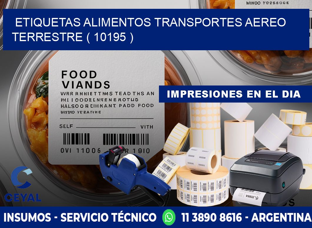 etiquetas alimentos transportes aereo terrestre ( 10195 )