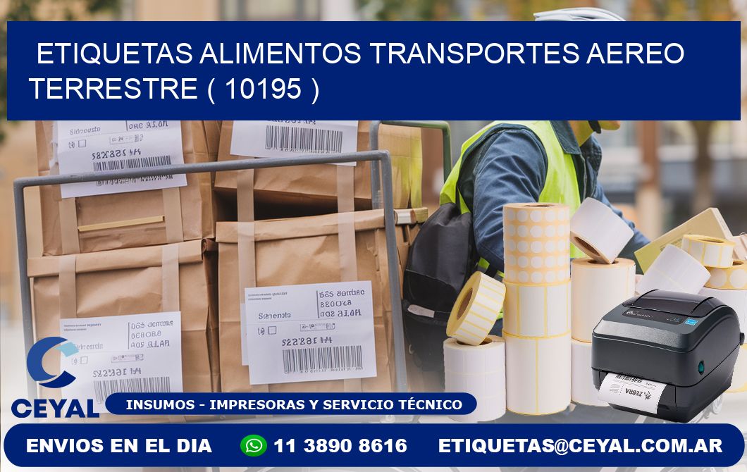 etiquetas alimentos transportes aereo terrestre ( 10195 )