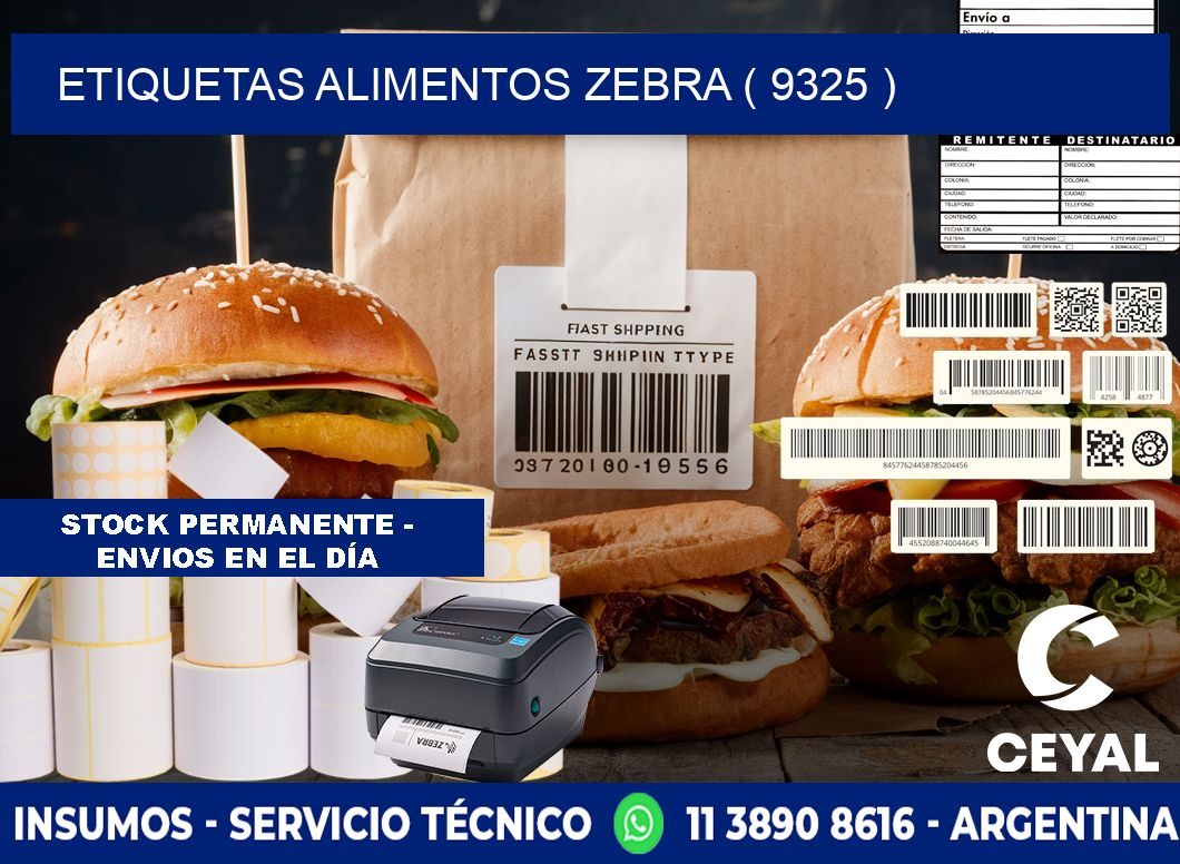 etiquetas alimentos zebra ( 9325 )