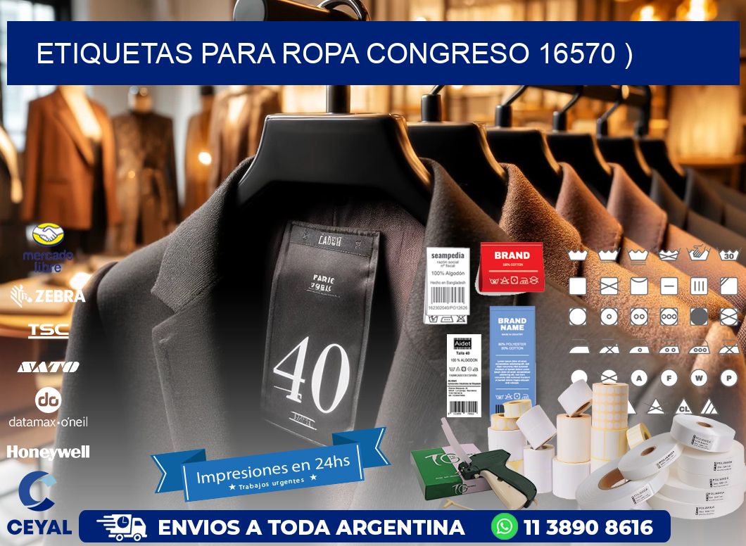 etiquetas para ropa congreso 16570 )