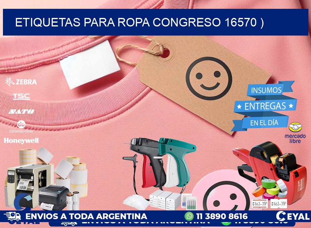 etiquetas para ropa congreso 16570 )