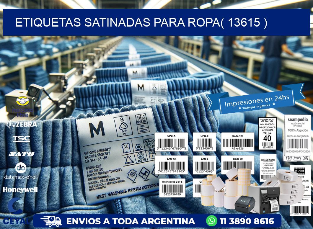 etiquetas satinadas para ropa( 13615 )