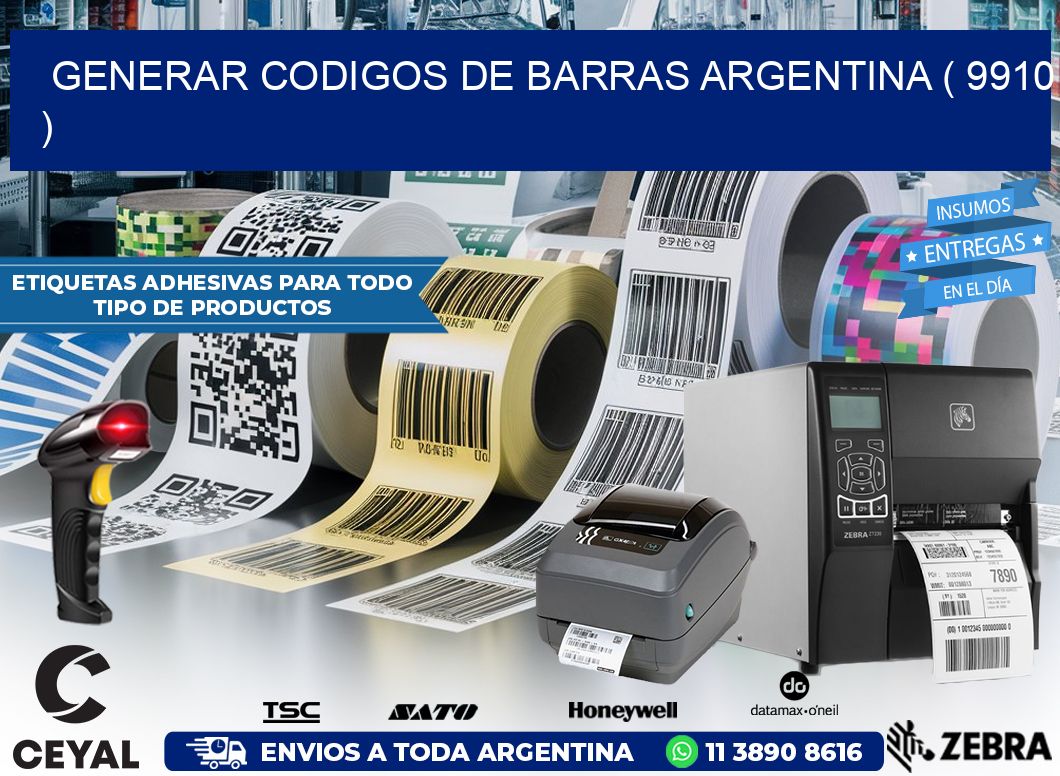 generar codigos de barras argentina ( 9910 )