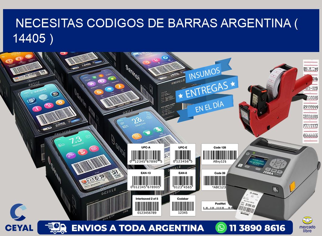 necesitas codigos de barras argentina ( 14405 )