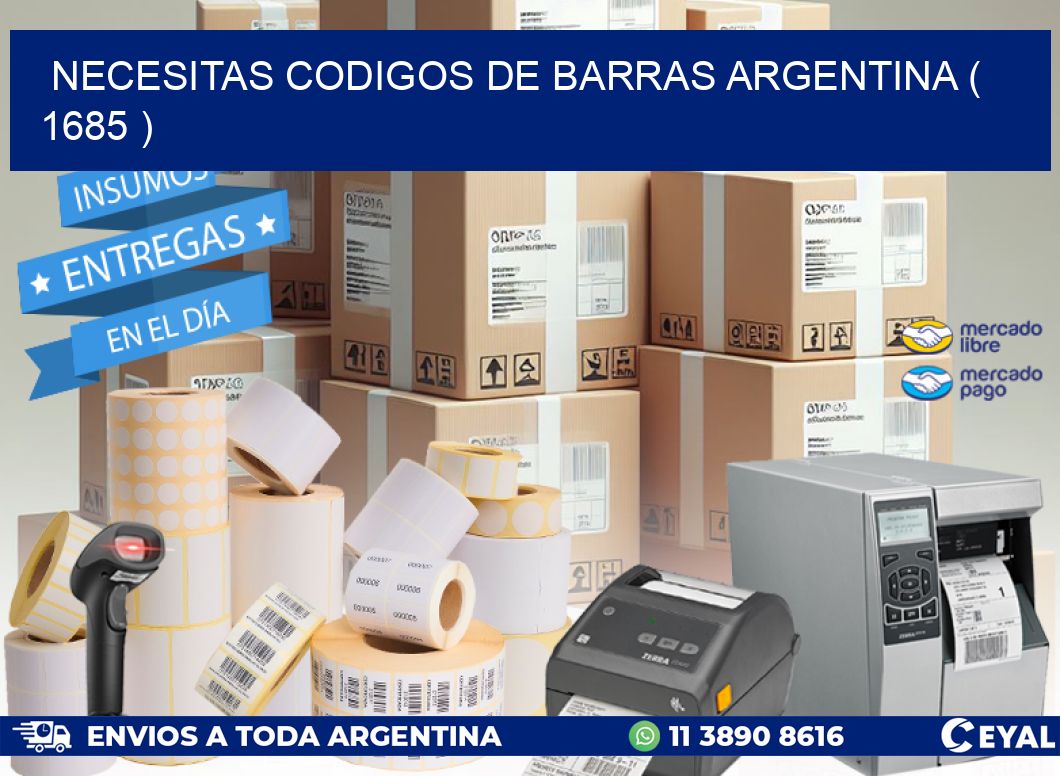 necesitas codigos de barras argentina ( 1685 )
