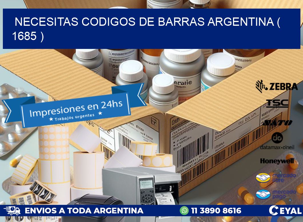 necesitas codigos de barras argentina ( 1685 )