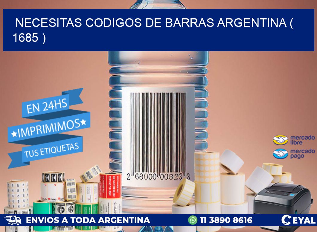 necesitas codigos de barras argentina ( 1685 )