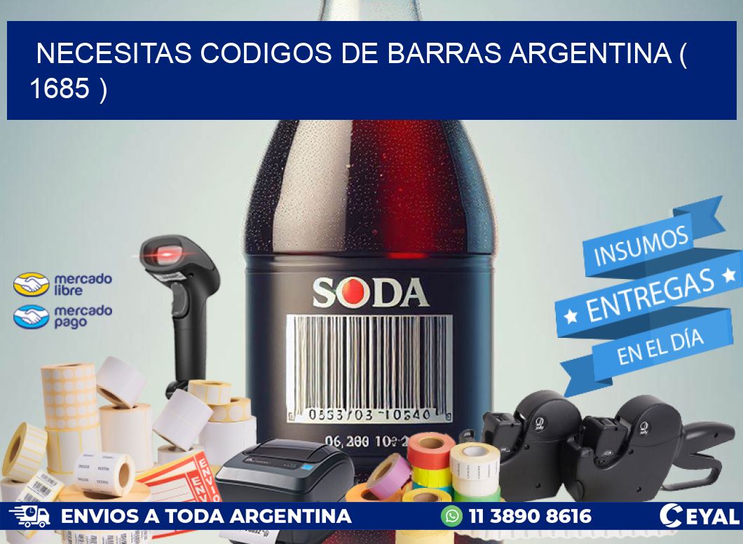 necesitas codigos de barras argentina ( 1685 )