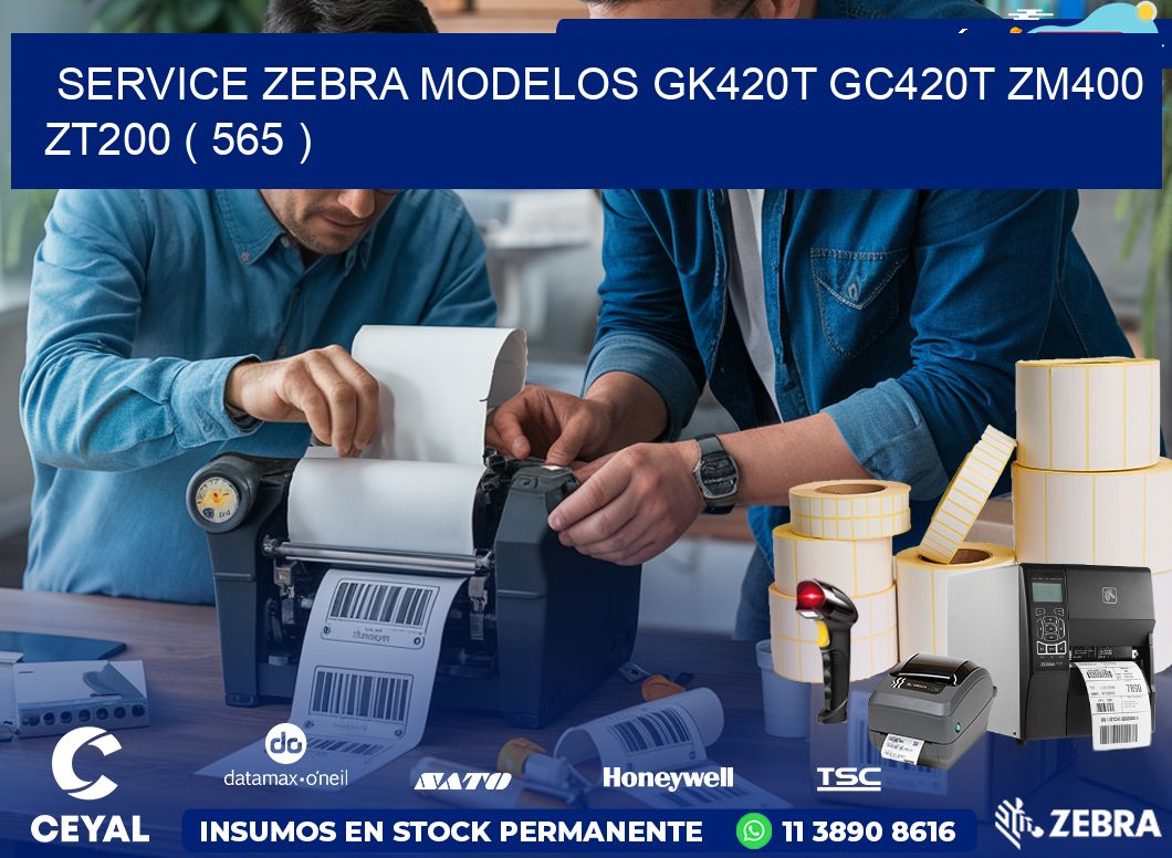 service zebra MODELOS GK420T GC420T ZM400 ZT200 ( 565 )