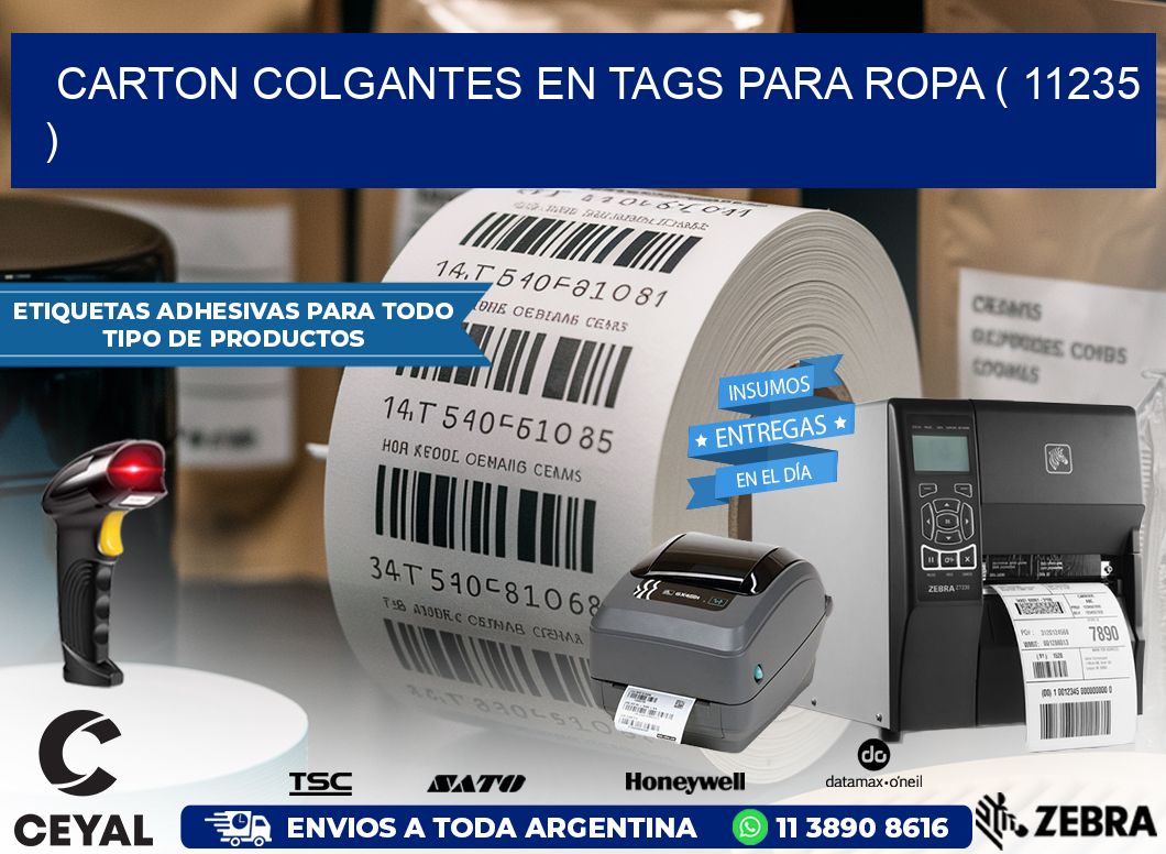 CARTON COLGANTES EN TAGS PARA ROPA ( 11235 )