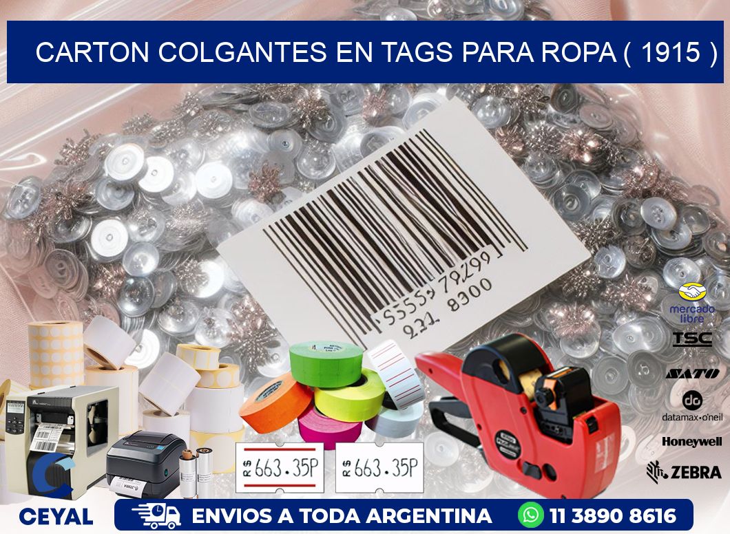 CARTON COLGANTES EN TAGS PARA ROPA ( 1915 )