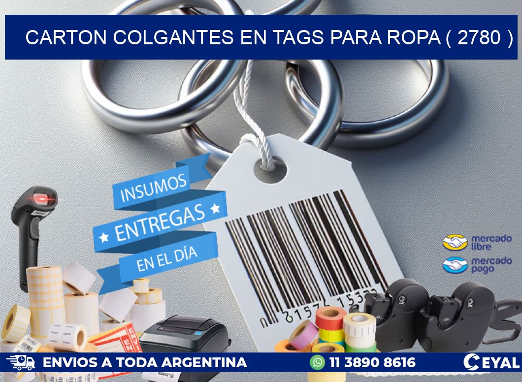 CARTON COLGANTES EN TAGS PARA ROPA ( 2780 )