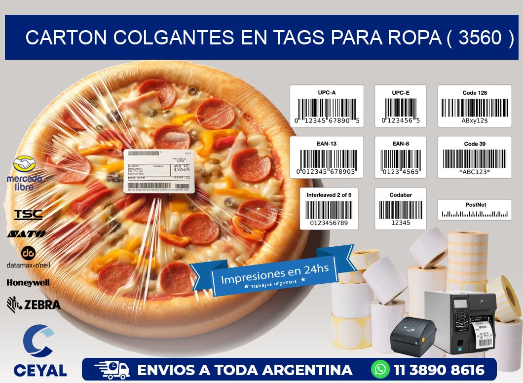 CARTON COLGANTES EN TAGS PARA ROPA ( 3560 )