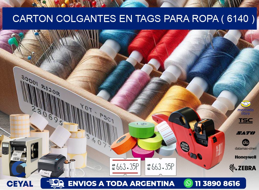 CARTON COLGANTES EN TAGS PARA ROPA ( 6140 )