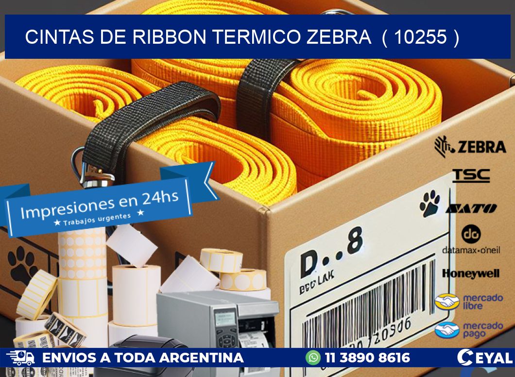 CINTAS DE RIBBON TERMICO ZEBRA ( 10255 )
