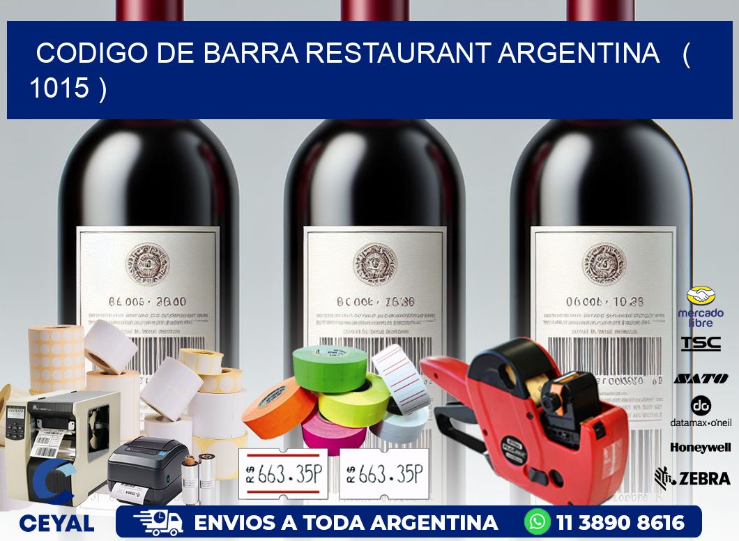 CODIGO DE BARRA RESTAURANT ARGENTINA   ( 1015 )