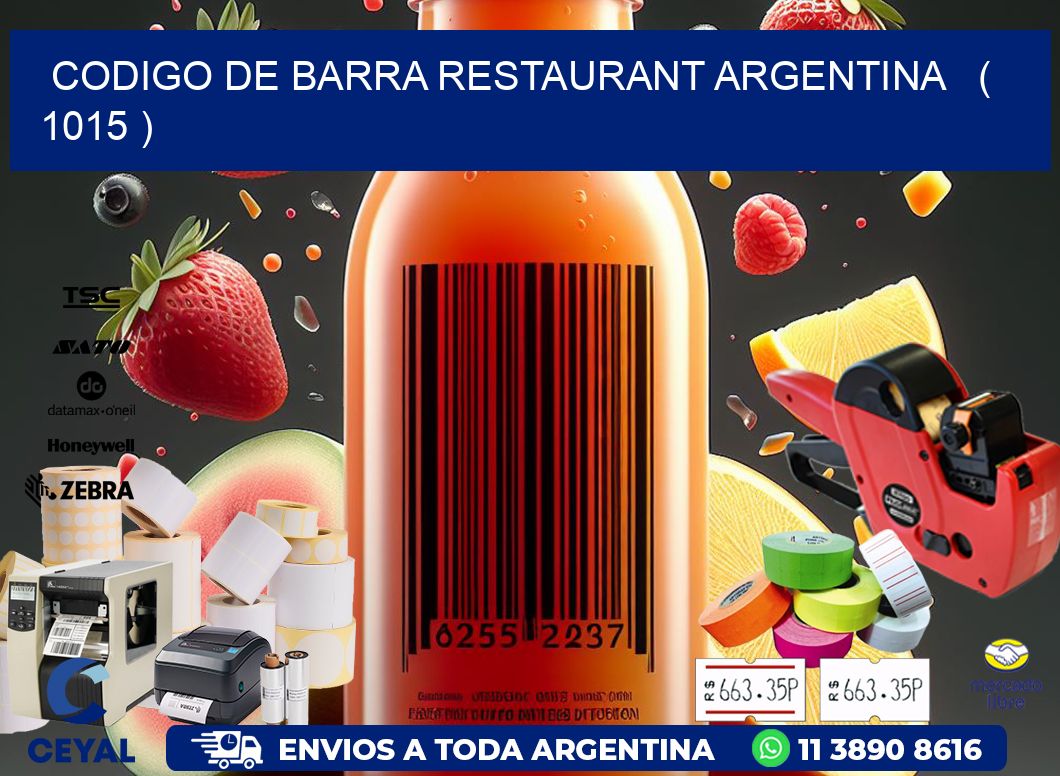 CODIGO DE BARRA RESTAURANT ARGENTINA   ( 1015 )