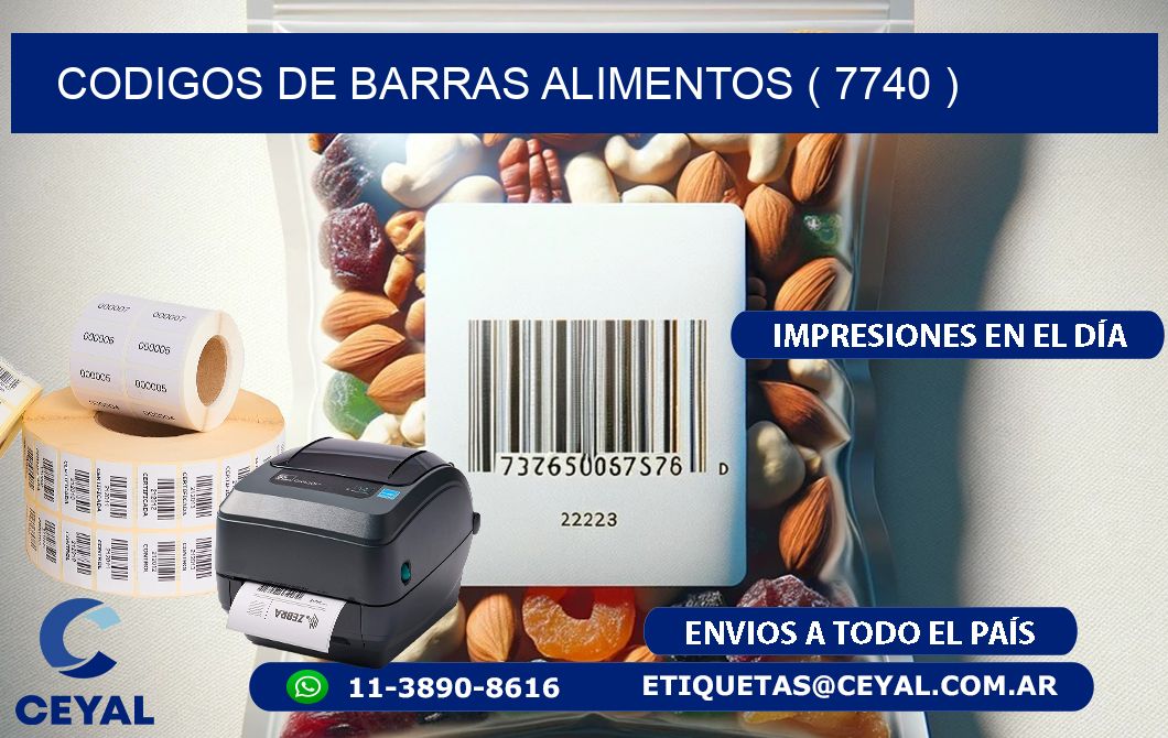 CODIGOS DE BARRAS ALIMENTOS ( 7740 )