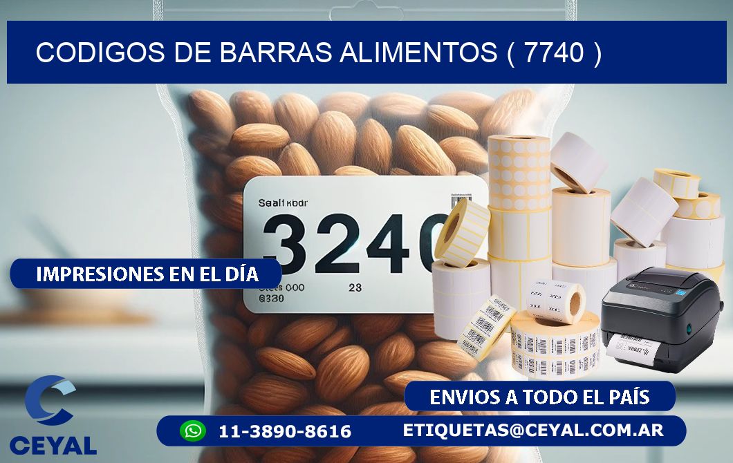 CODIGOS DE BARRAS ALIMENTOS ( 7740 )