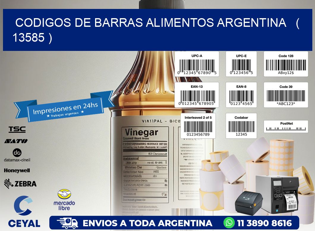 CODIGOS DE BARRAS ALIMENTOS ARGENTINA   ( 13585 )