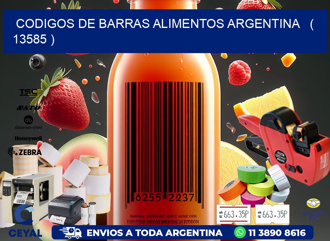 CODIGOS DE BARRAS ALIMENTOS ARGENTINA   ( 13585 )