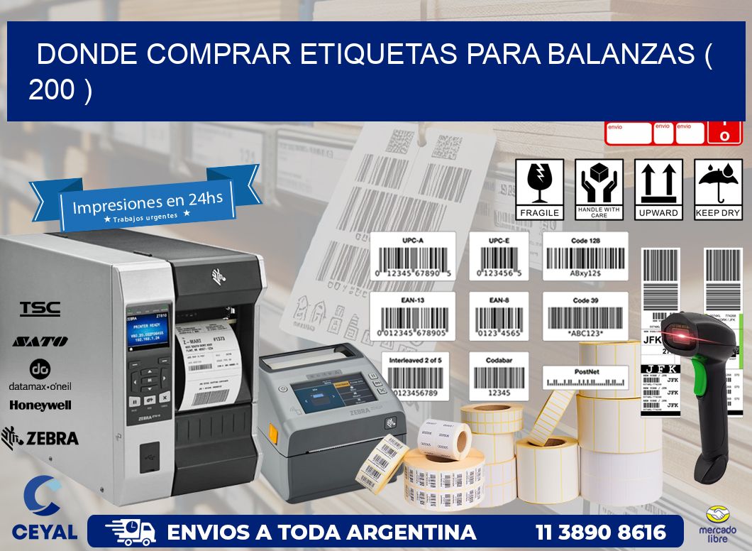 DONDE COMPRAR ETIQUETAS PARA BALANZAS ( 200 )