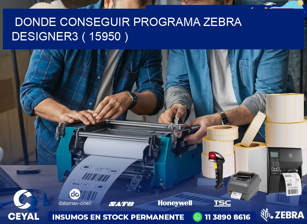 DONDE CONSEGUIR PROGRAMA ZEBRA DESIGNER3 ( 15950 )