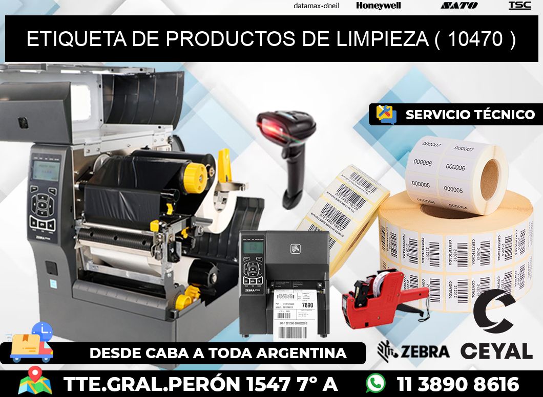 ETIQUETA DE PRODUCTOS DE LIMPIEZA ( 10470 )