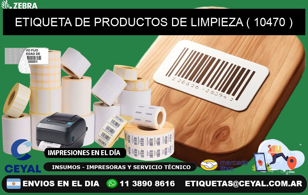ETIQUETA DE PRODUCTOS DE LIMPIEZA ( 10470 )