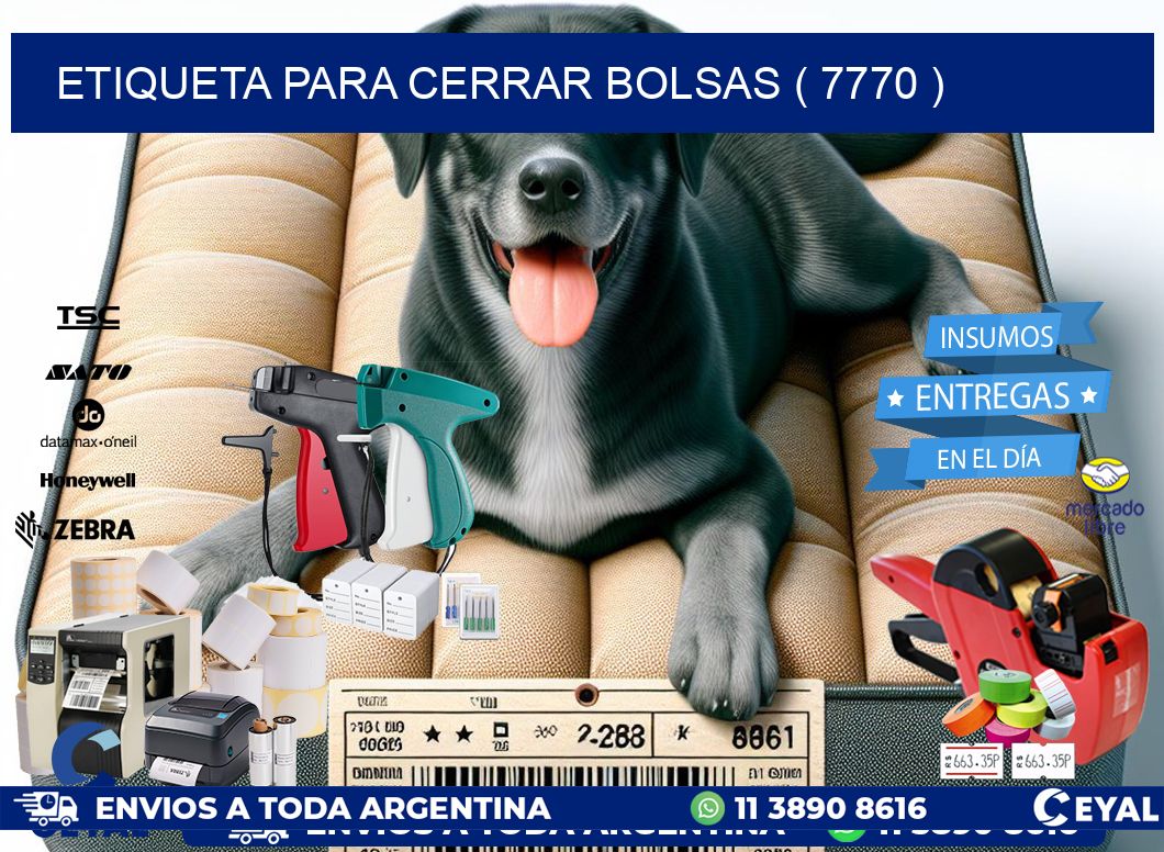 ETIQUETA PARA CERRAR BOLSAS ( 7770 )