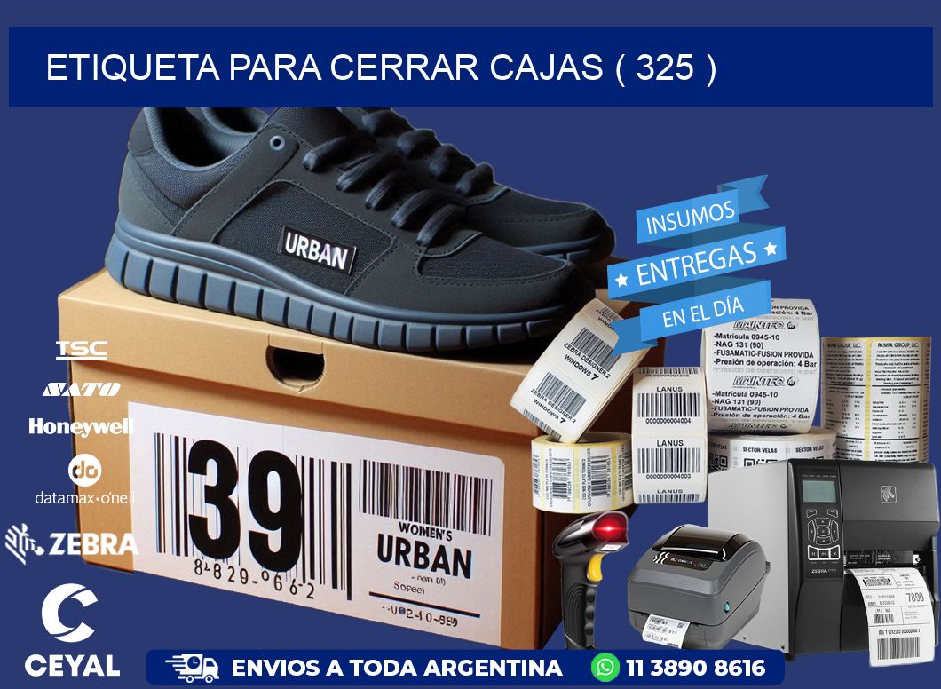 ETIQUETA PARA CERRAR CAJAS ( 325 )