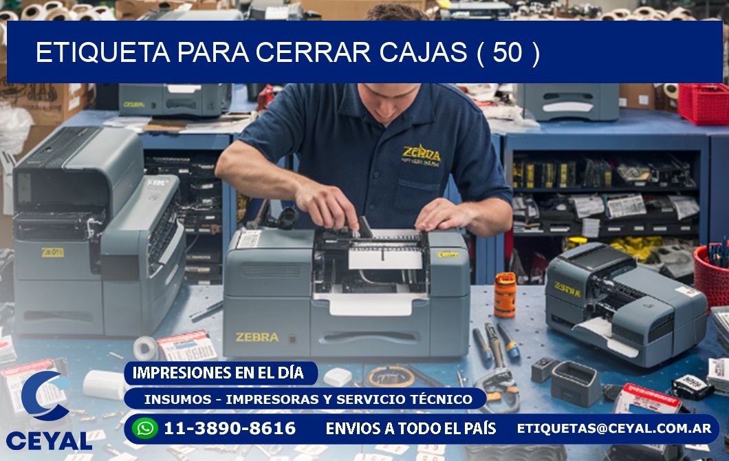 ETIQUETA PARA CERRAR CAJAS ( 50 )