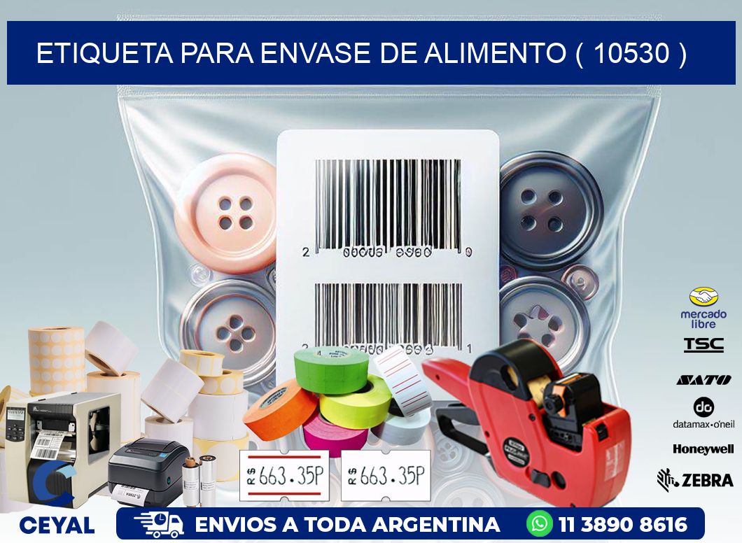 ETIQUETA PARA ENVASE DE ALIMENTO ( 10530 )