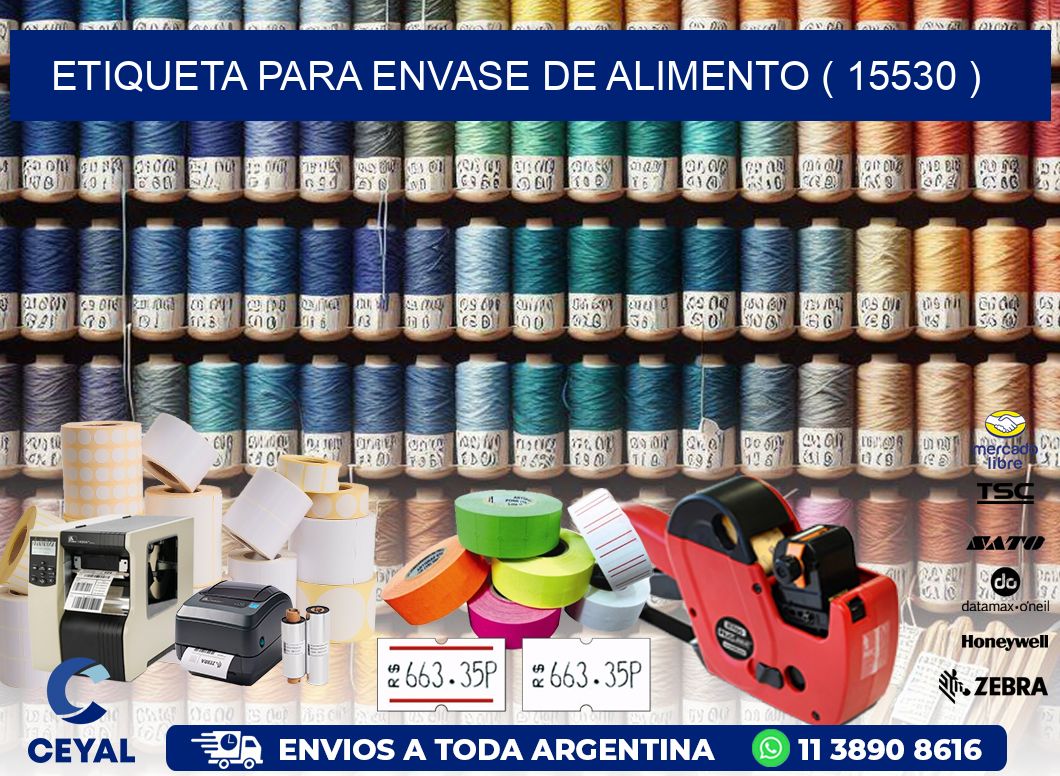 ETIQUETA PARA ENVASE DE ALIMENTO ( 15530 )
