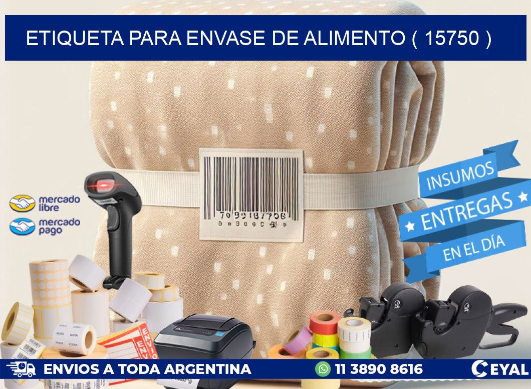 ETIQUETA PARA ENVASE DE ALIMENTO ( 15750 )