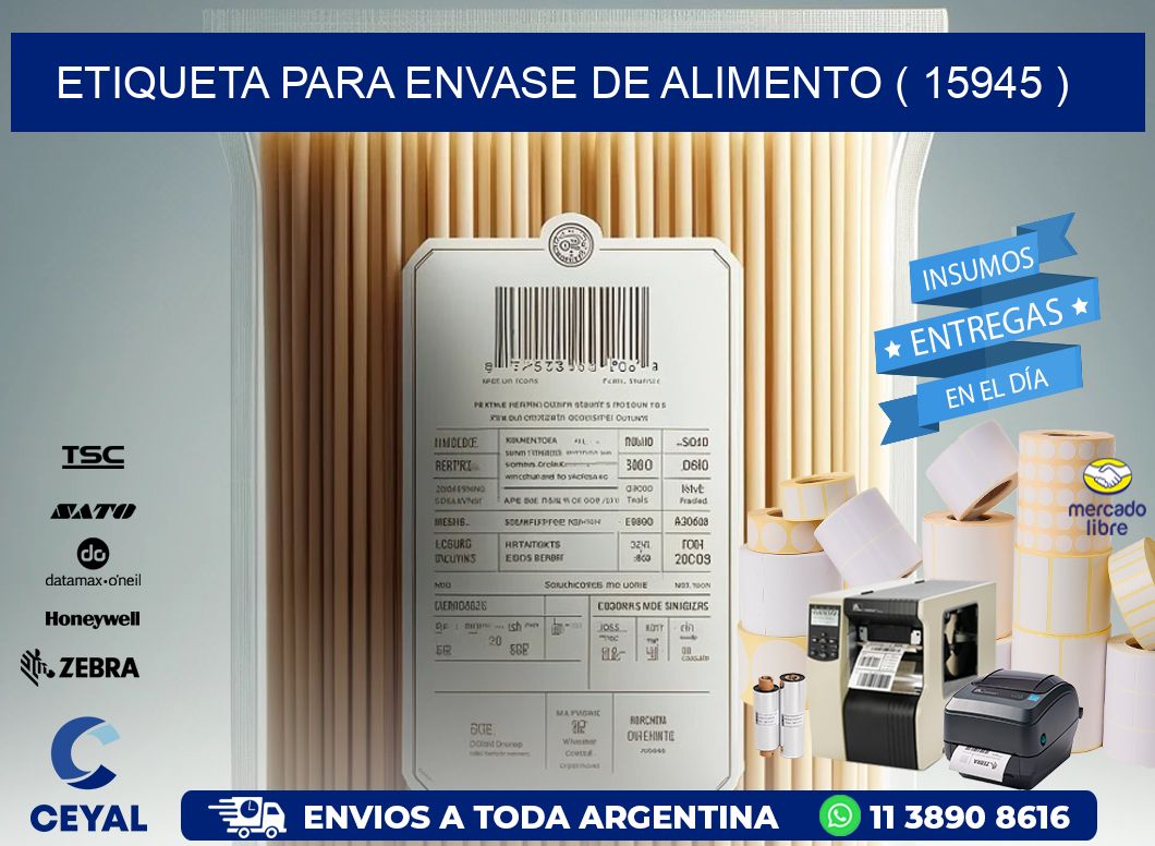 ETIQUETA PARA ENVASE DE ALIMENTO ( 15945 )