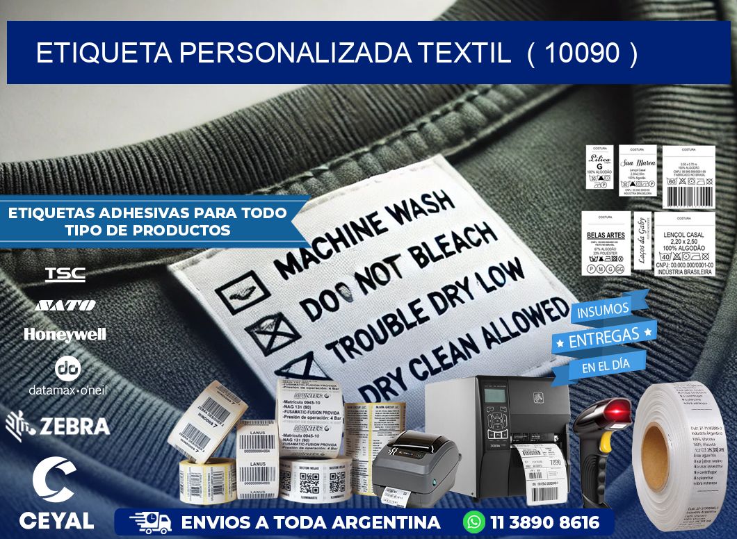 ETIQUETA PERSONALIZADA TEXTIL ( 10090 )