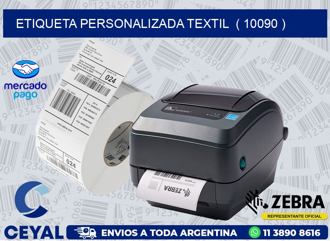 ETIQUETA PERSONALIZADA TEXTIL ( 10090 )