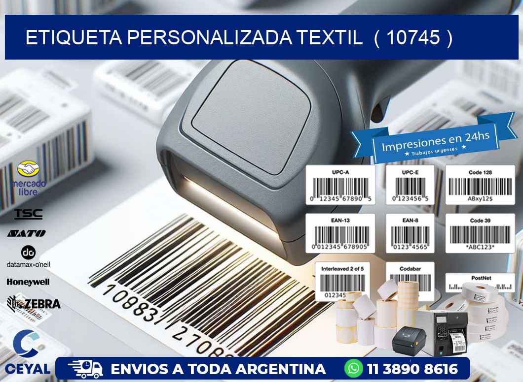 ETIQUETA PERSONALIZADA TEXTIL ( 10745 )