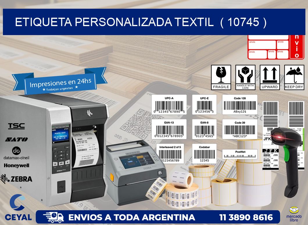 ETIQUETA PERSONALIZADA TEXTIL ( 10745 )
