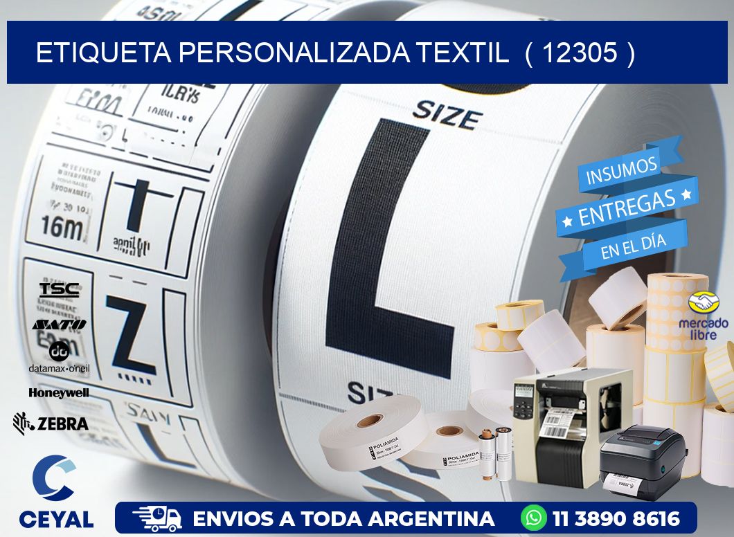 ETIQUETA PERSONALIZADA TEXTIL ( 12305 )