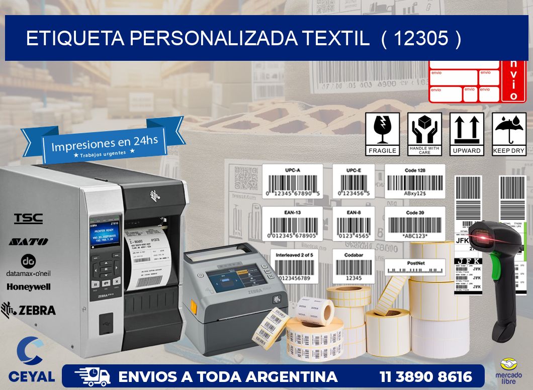 ETIQUETA PERSONALIZADA TEXTIL ( 12305 )