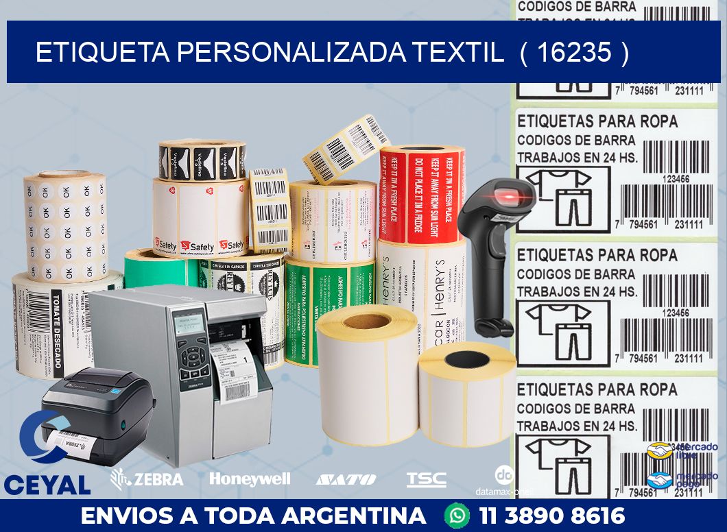 ETIQUETA PERSONALIZADA TEXTIL  ( 16235 )