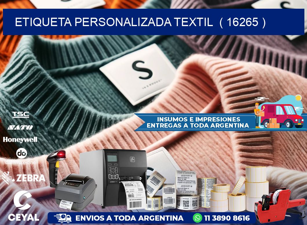 ETIQUETA PERSONALIZADA TEXTIL ( 16265 )