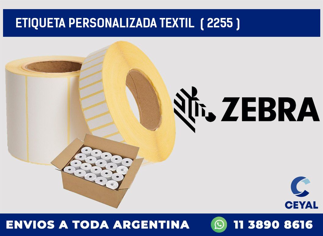 ETIQUETA PERSONALIZADA TEXTIL  ( 2255 )